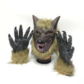 Werewolf Halloween Mask & Claws — Full Horror Costume Set